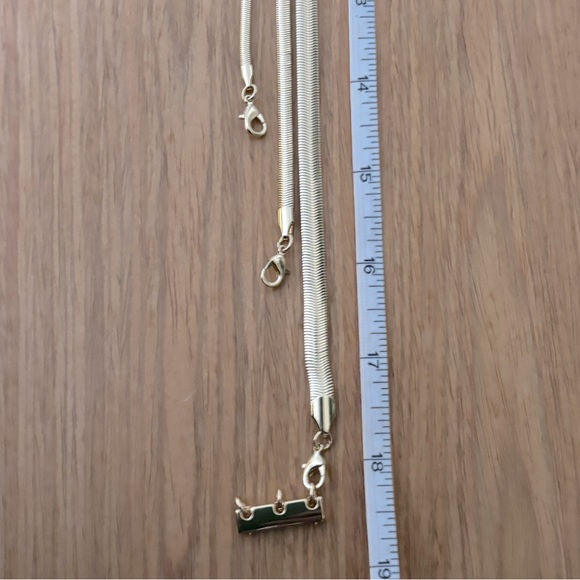 House of Harlow 1960 14 KT Gold plated Chunky 3 Chain . New- - Picture 8 of 10